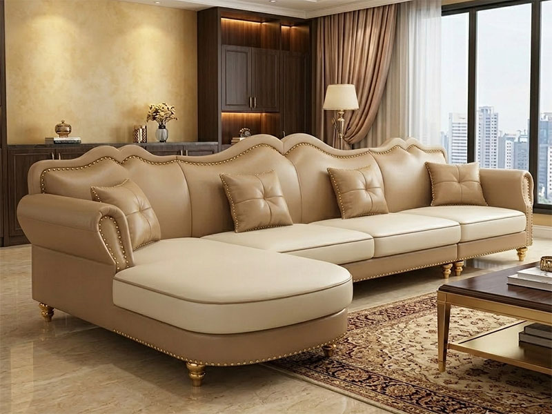 Phối sofa phong cách tân cổ điển nhẹ