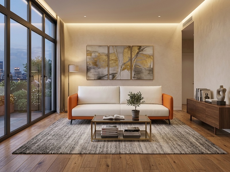 Sofa văng gọn cho phòng khách nhỏ