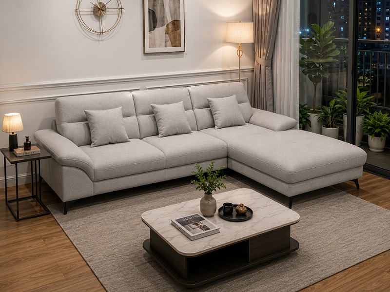 Sofa da dễ lau cho nhà có trẻ nhỏ, thú cưng